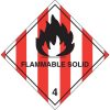 Printed Labels Warning Flammable Solids