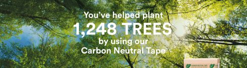 Carbon Neutral Tape from Wessex Packaging and A&A Packaging